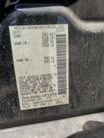 2019 NISSAN ALTIMA SV - 1N4BL4DV8KC185676