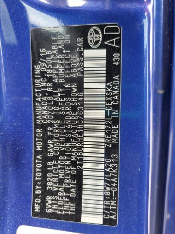 2017 TOYOTA COROLLA L - 2T1BURHE1HC763146