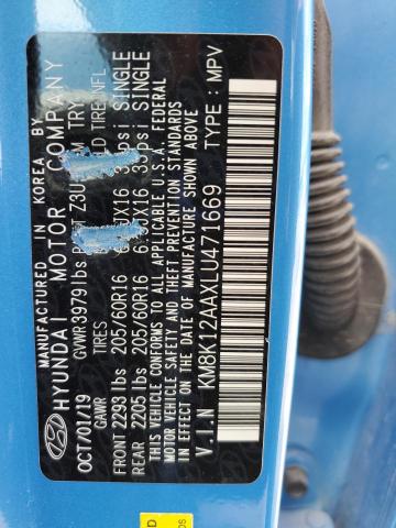 2020 HYUNDAI KONA SE KM8K12AAXLU471669