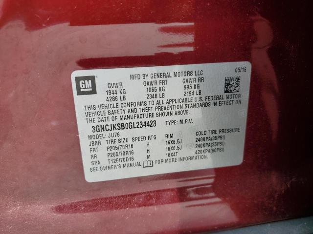 2016 CHEVROLET TRAX LS - 3GNCJKSB0GL234423