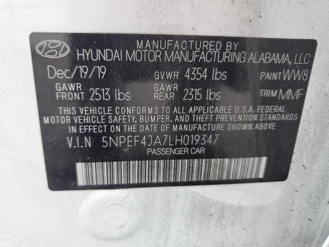 2020 HYUNDAI SONATA SEL - 5NPEF4JA7LH019347
