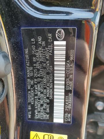 2017 LEXUS ES 350 58ABK1GG1HU041564