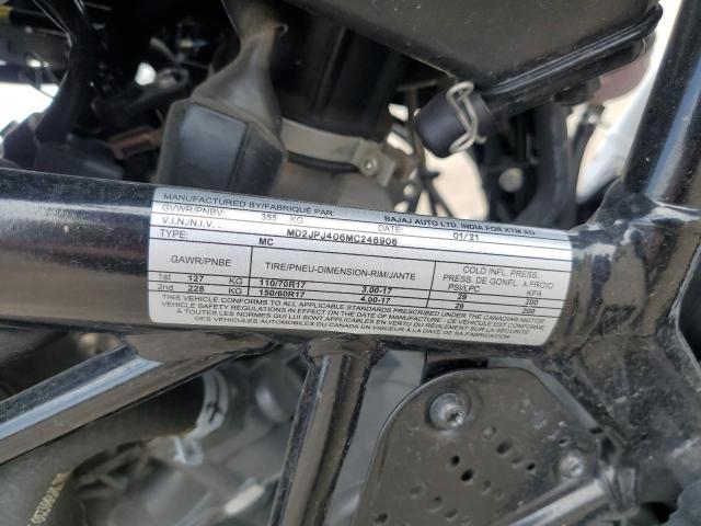 2021 KTM 390 DUKE MD2JPJ406MC246906