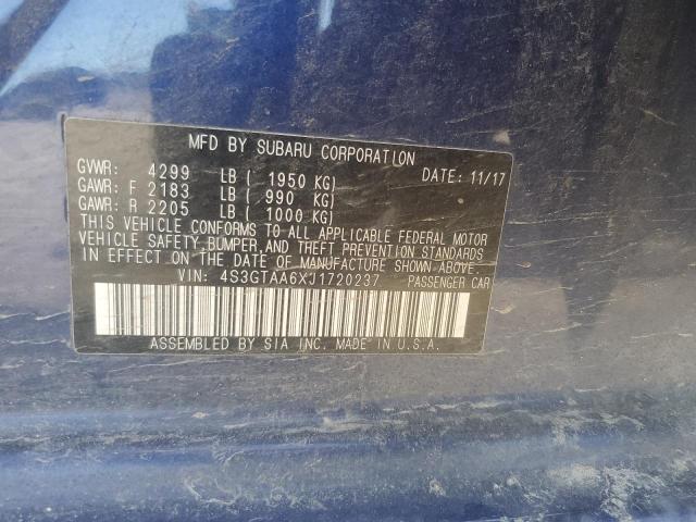 2018 SUBARU IMPREZA 4S3GTAA6XJ1720237