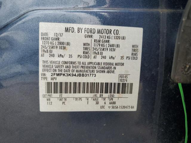 2018 FORD EDGE TITAN 2FMPK3K94JBB31773