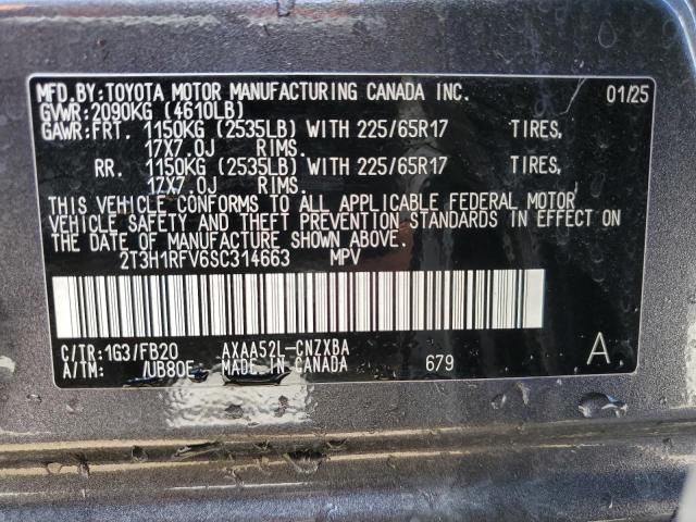 2025 TOYOTA RAV4 LE 2T3H1RFV6SC314663
