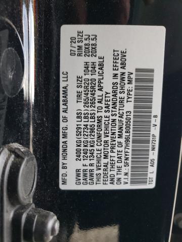 2020 HONDA PASSPORT T 5FNYF7H96LB005013
