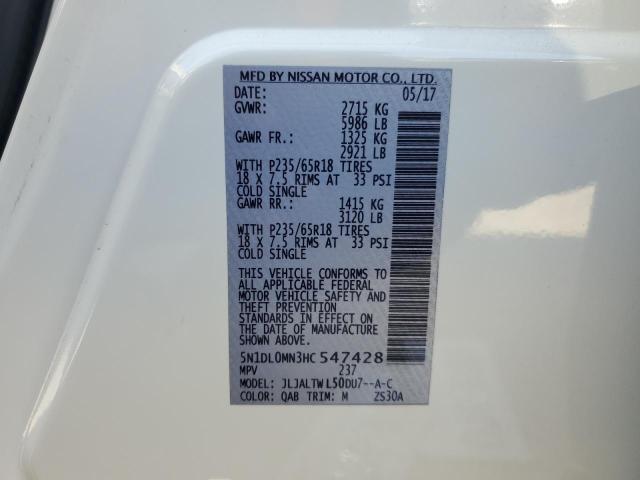 2017 INFINITI QX60 5N1DL0MN3HC547428