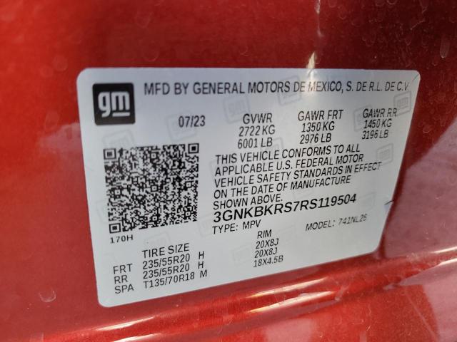 2024 CHEVROLET BLAZER RS 3GNKBKRS7RS119504