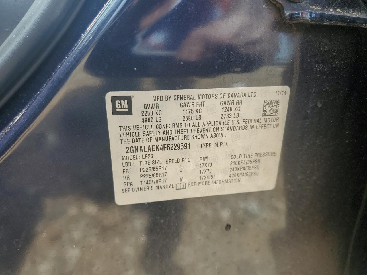 Chevrolet Equinox ls 2015