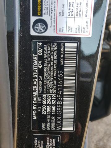 2015 MERCEDES-BENZ S 550 4MAT WDDUG8FB3FA116659