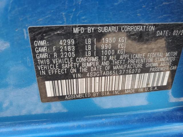 2020 SUBARU IMPREZA 4S3GTAB65L3716070