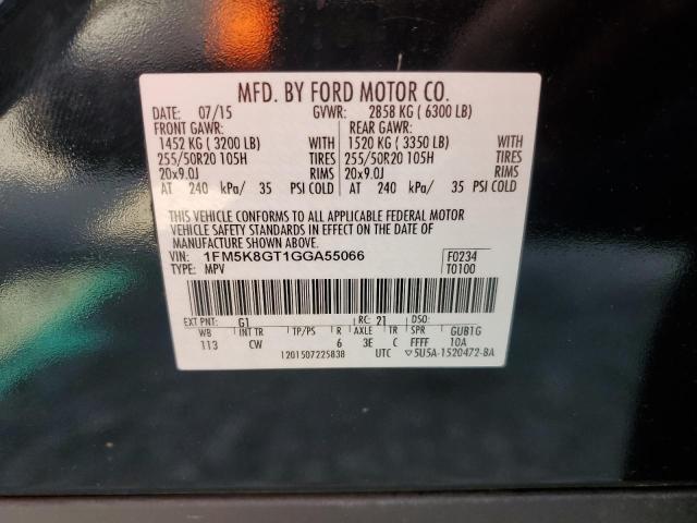 2016 FORD EXPLORER S - 1FM5K8GT1GGA55066