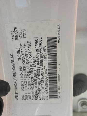2016 HONDA CR-V EX 5J6RM3H55GL001497