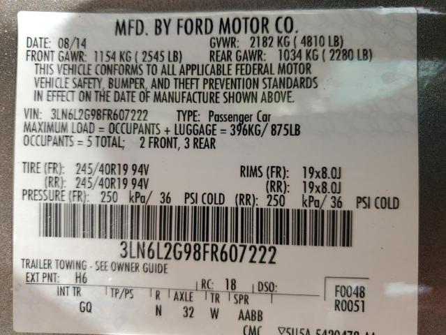 2015 LINCOLN MKZ 3LN6L2G98FR607222