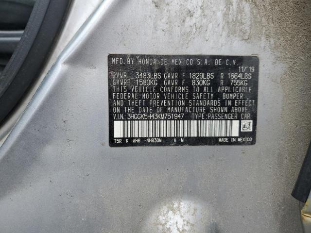 2019 HONDA FIT LX - 3HGGK5H43KM751947