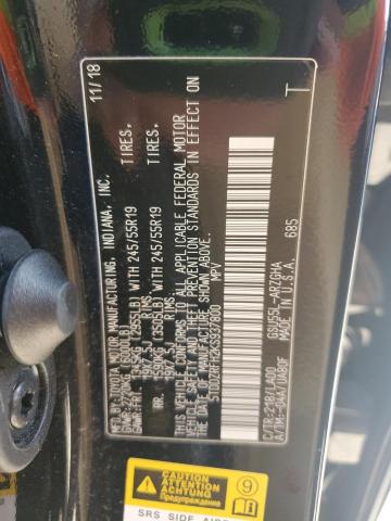 2019 TOYOTA HIGHLANDER - 5TDDZRFH2KS937800
