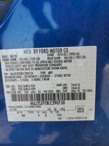2020 FORD ECOSPORT S MAJ3S2FE8LC390750