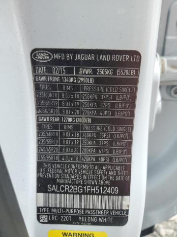 2015 LAND ROVER DISCOVERY SALCR2BG1FH512409
