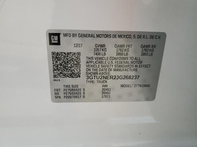 2018 GMC SIERRA K15 - 3GTU2NER2JG268237