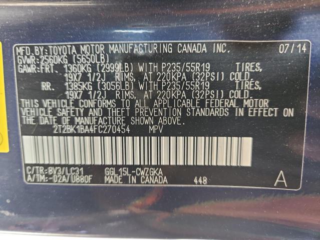 2015 LEXUS RX 350 BAS - 2T2BK1BA4FC270454