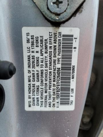 2015 HONDA CIVIC EXL 19XFB2F97FE264094