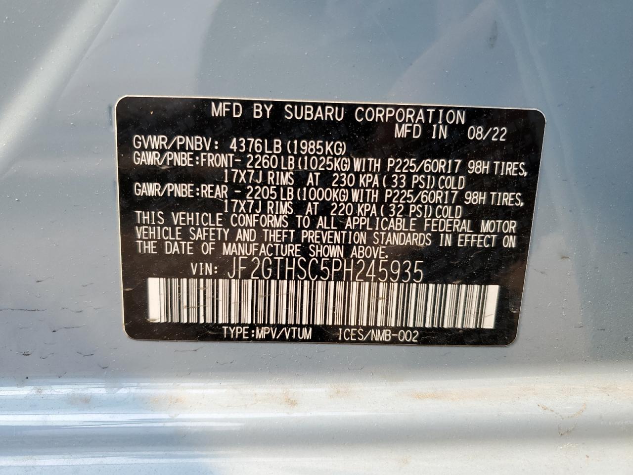 Subaru Crosstrek 2023