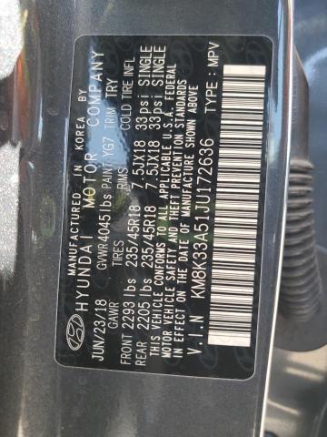 2018 HYUNDAI KONA LIMIT KM8K33A51JU172636
