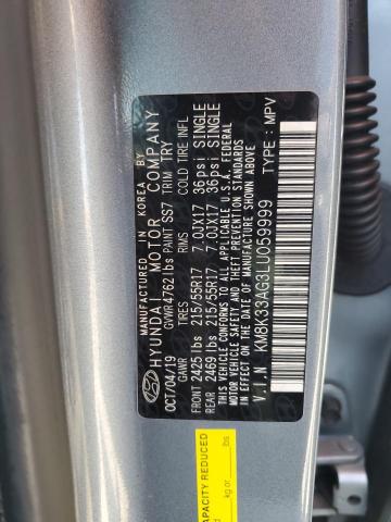 2020 HYUNDAI KONA LIMIT - KM8K33AG3LU059999