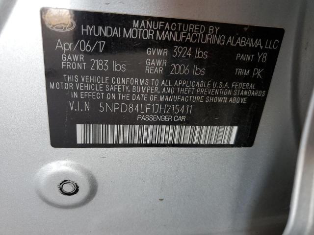 2018 HYUNDAI ELANTRA SE - 5NPD84LF1JH215411