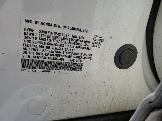 2018 HONDA PILOT LX 5FNYF6H14JB059461