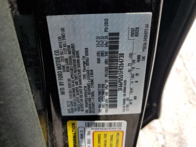 2015 FORD FUSION TIT 3FA6P0SU5FR264738