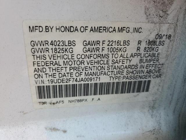 2018 ACURA ILX PREMIU 19UDE2F74JA009171