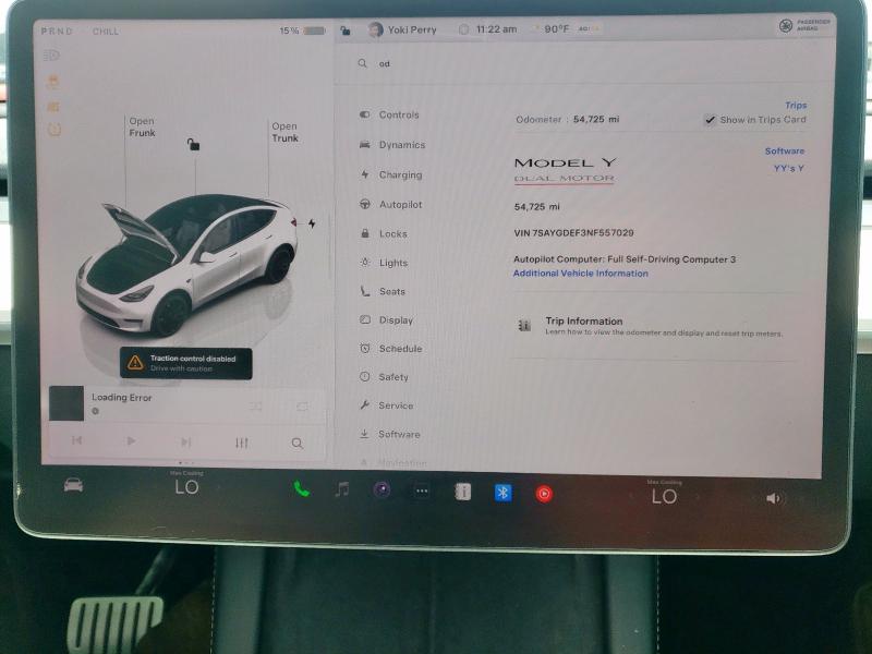 2022 TESLA MODEL Y - 7SAYGDEF3NF557029