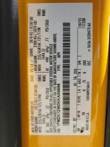 2019 FORD TRANSIT T- 1FMZK1ZM0KKA09894