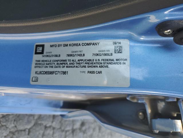 2015 CHEVROLET SPARK 1LT - KL8CD6S98FC717861