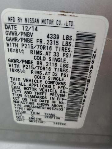 2015 NISSAN ROGUE SELE - JN8AS5MT9FW652903