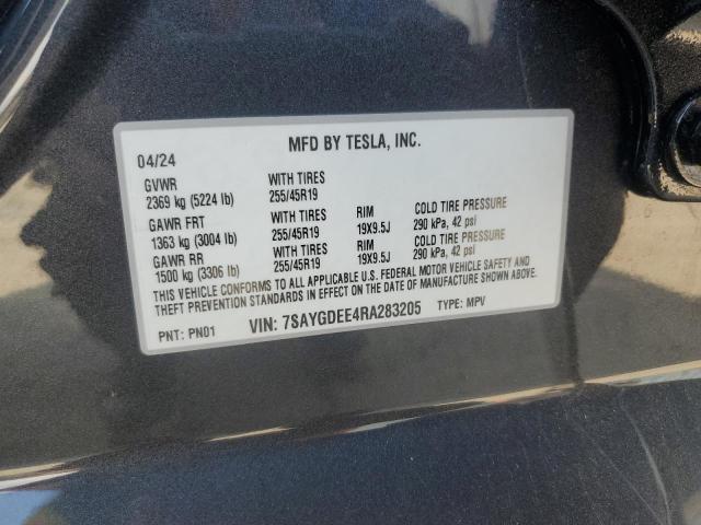 2024 TESLA MODEL Y 7SAYGDEE4RA283205