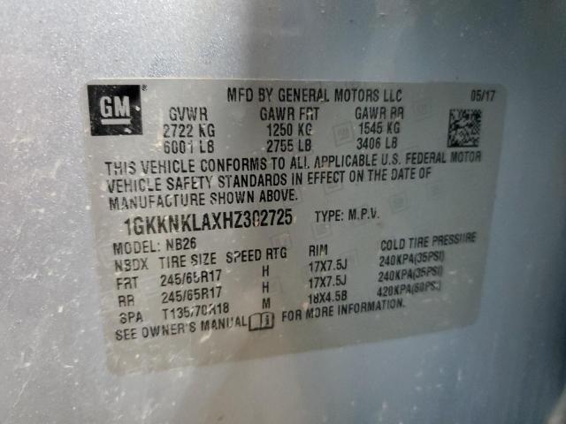 2017 GMC ACADIA SLE 1GKKNKLAXHZ302725