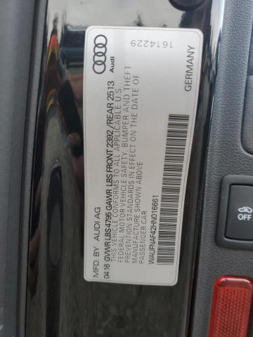 2017 AUDI A4 PRESTIG WAUFNAF42HN016661