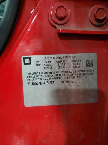 2018 CHEVROLET CRUZE LT 1G1BE5SM0J7164907