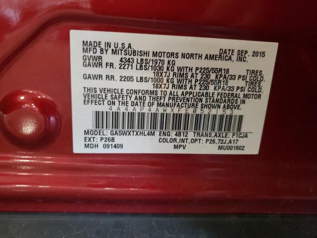 2015 MITSUBISHI OUTLANDER 4A4AP4AWXFE052153