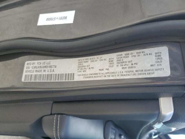 2021 JEEP GRAND CHER - 1C4RJKBG6M8186774