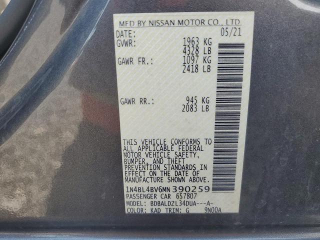 2021 NISSAN ALTIMA S - 1N4BL4BV6MN390259
