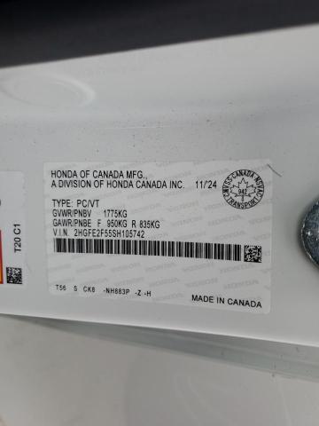 2025 HONDA CIVIC SPOR - 2HGFE2F55SH105742