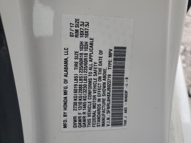 2018 HONDA ODYSSEY TO 5FNRL6H8XJB023719