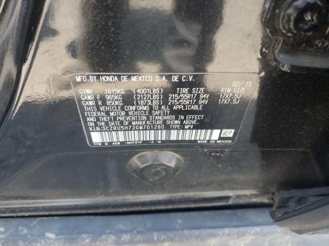 2016 HONDA HR-V EXL 3CZRU5H72GM701280