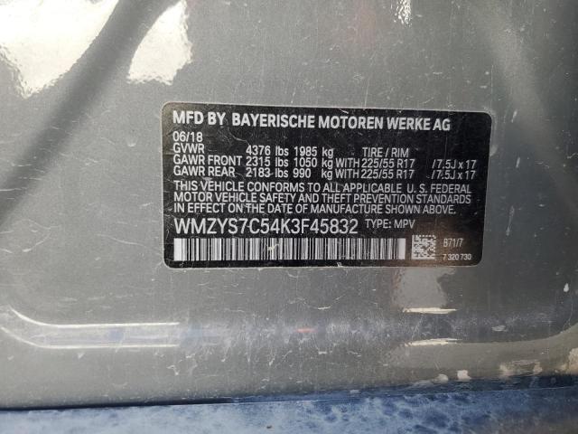 2019 MINI COOPER COU WMZYS7C54K3F45832