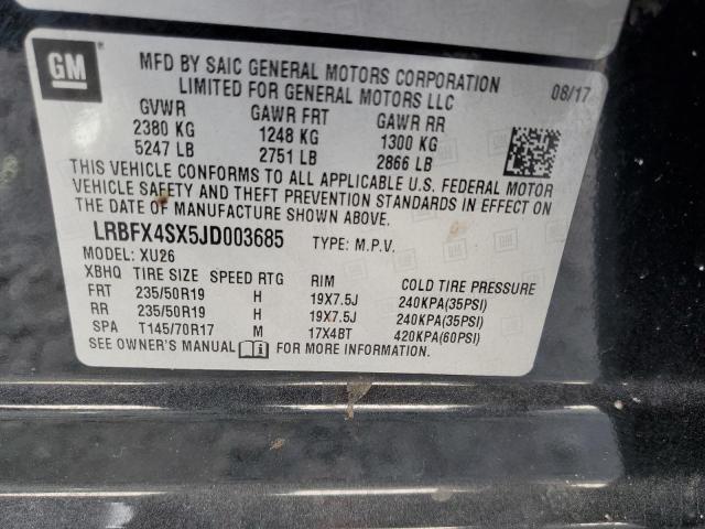 2018 BUICK ENVISION P LRBFX4SX5JD003685