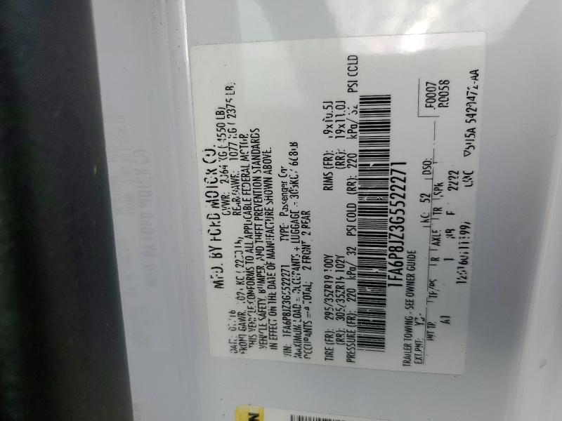 2016 FORD MUSTANG SH 1FA6P8JZ3G5522271